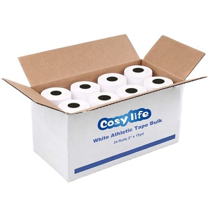 Strappal Zinc Oxide Cotton Tape Easy Tear Athletic Sports Tape Strong Rigid Strapping for Sports Injuries Support CE/ISO