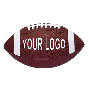 Wholesale Custom logo Leather Pu Football Professional Brown Rugby Size 9 American Football