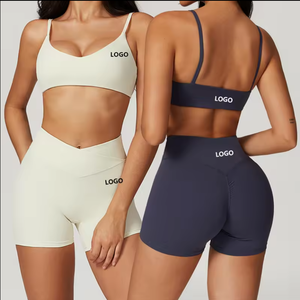 Breathable Gym Fitness Scrunch Butt 2 Pcs Custom Activewear Set