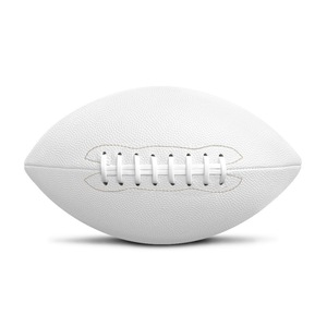 Professional Custom logo Pu Leather Football All White Rugby Size 3 6 9 American Football